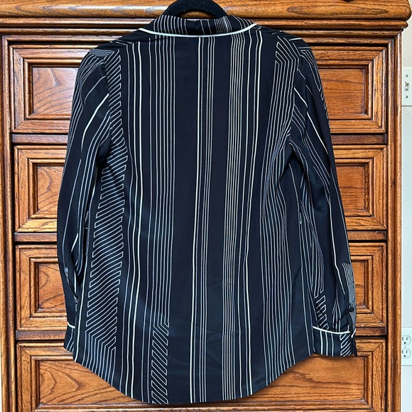 3.1 Phillip Lim Pinstripe Silk Double Breasted Pajama Jacket - Picture 7 of 8